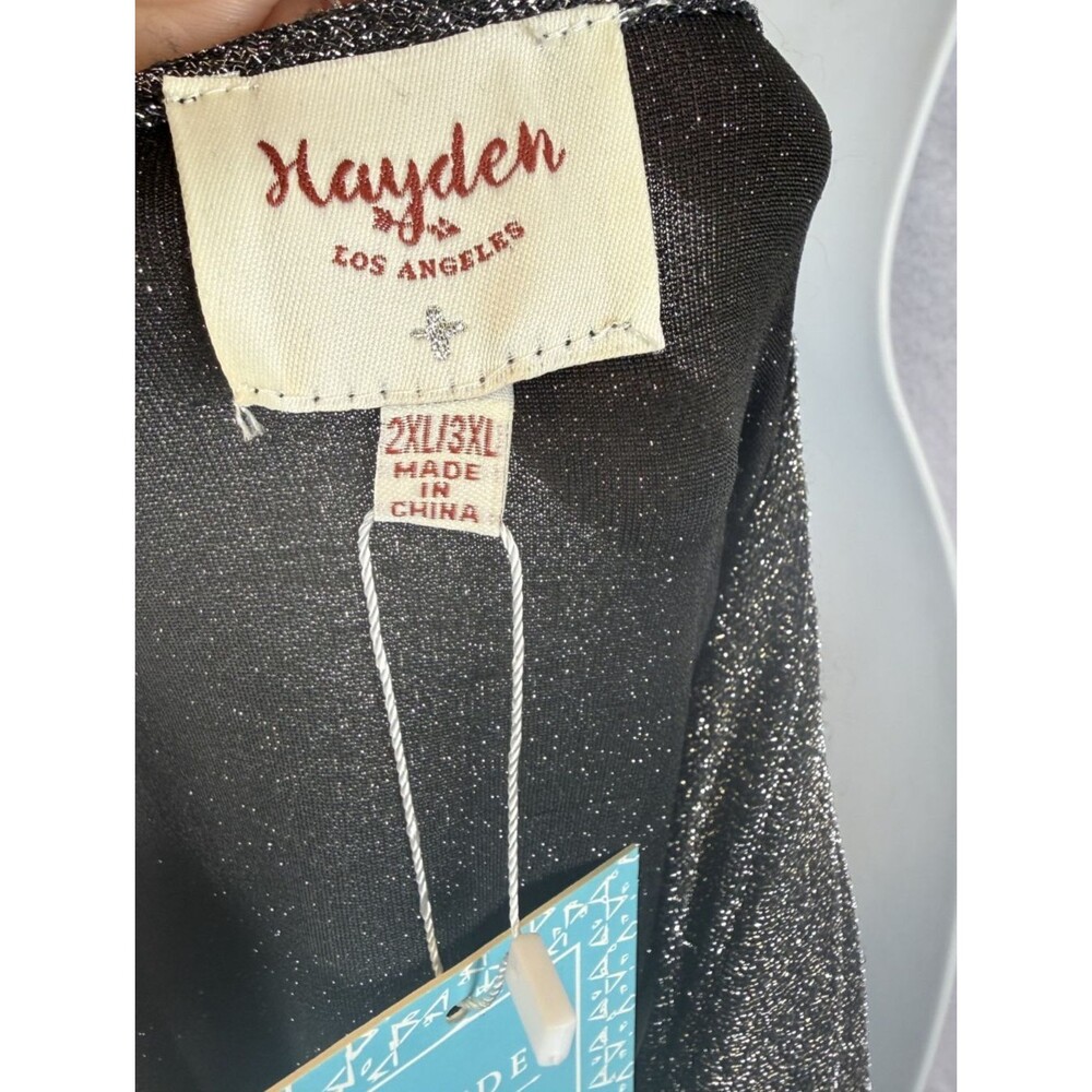 Hayden Black & Silver Shimmer Duster | 2X | New with Tags - Picture 14 of 16